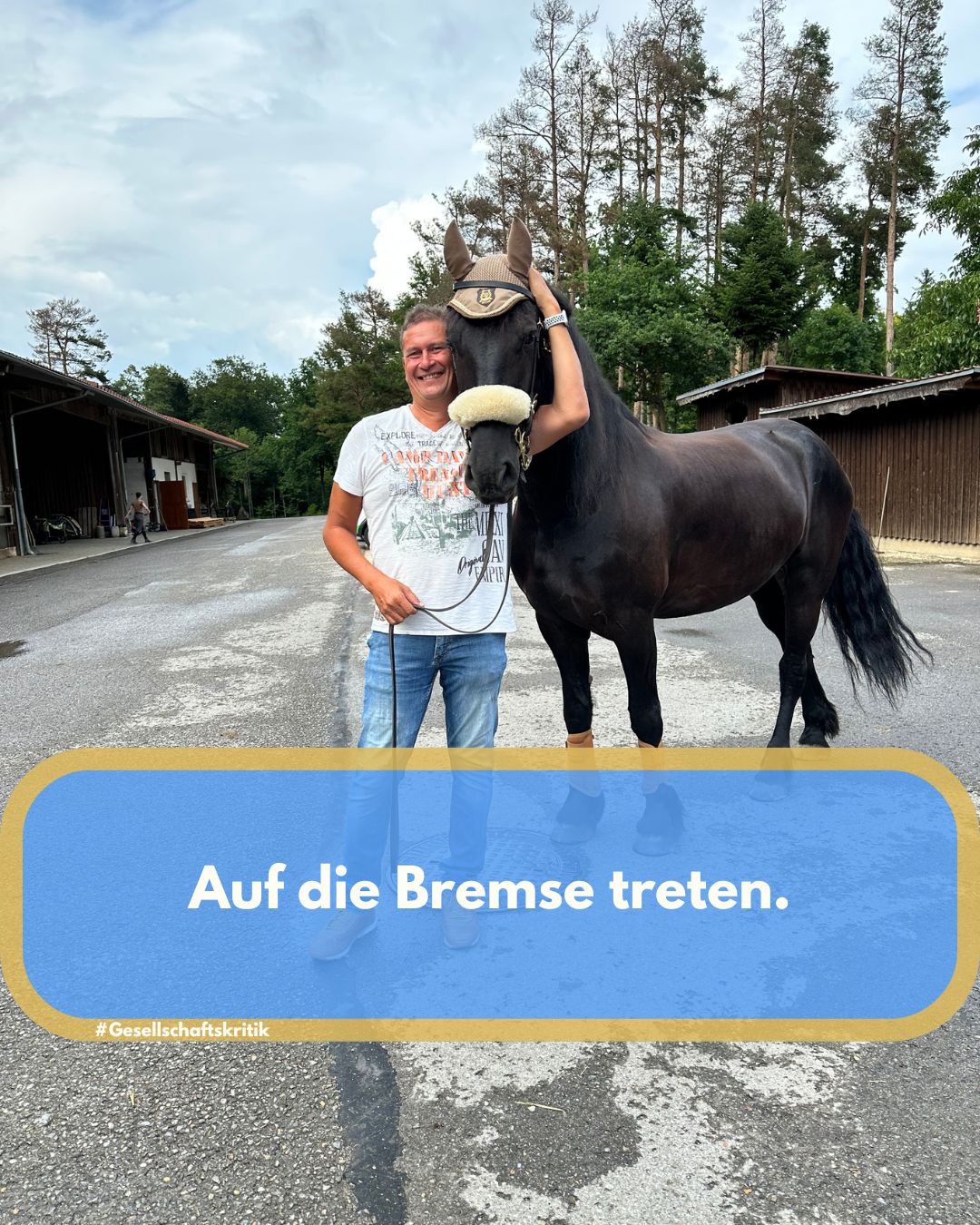 Auf die Bremse treten
